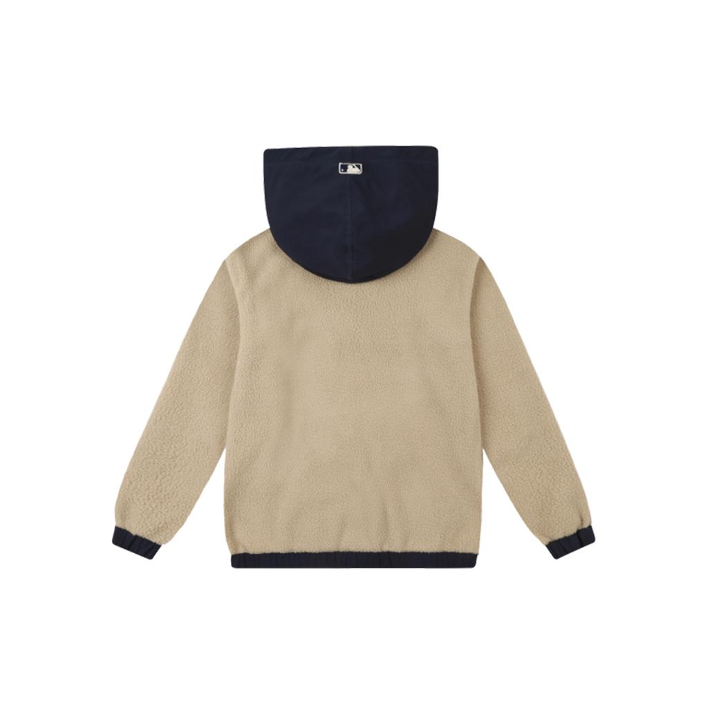 New MLB Velvet Jackets Unisex Ecru 31HDF2061-43B