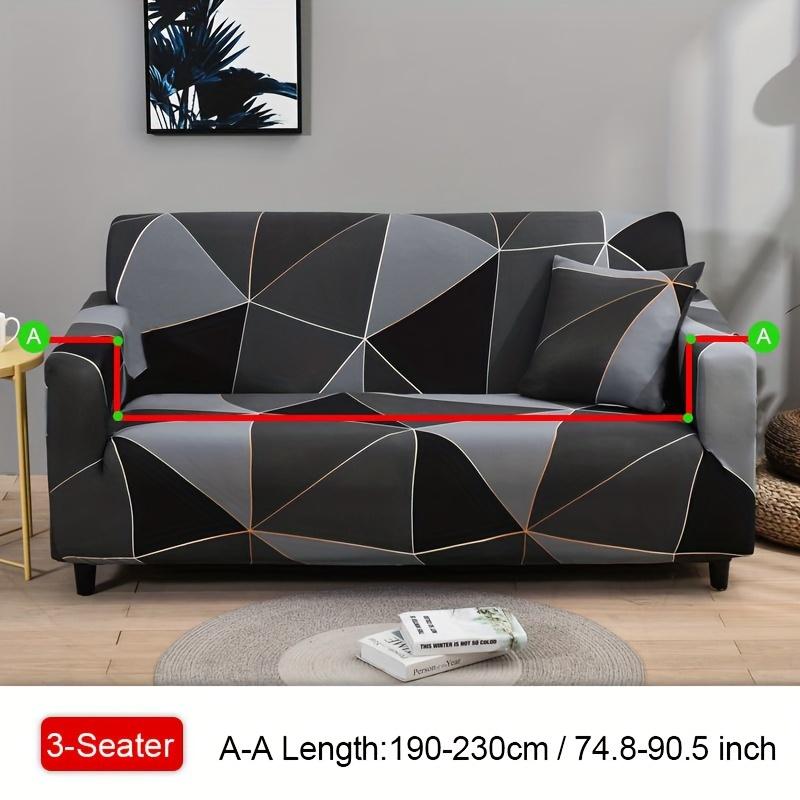 1PC Stretch Geometric Pattern Sofa Cover Printed Spandex Sofa Slipcover Couch Cover Furniture Protector For Bedroom Office Living Room Home Decor