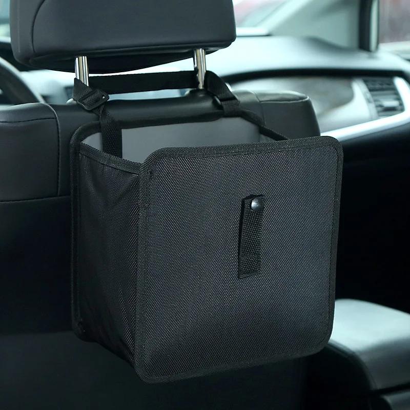 Foldable Car Trash Can, Multifunctional Large Capacity Vehicle Garbage Bag Storage Bag Organizer