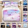 1PC Mariposas, flores Juego de Ropa de Cama Colcha Funda de Colcha Funda de Almohada Decoración del Hogar Regalo de Cumpleaños (1 * funda de edredón + 15 * funda de almohada, sin relleno)