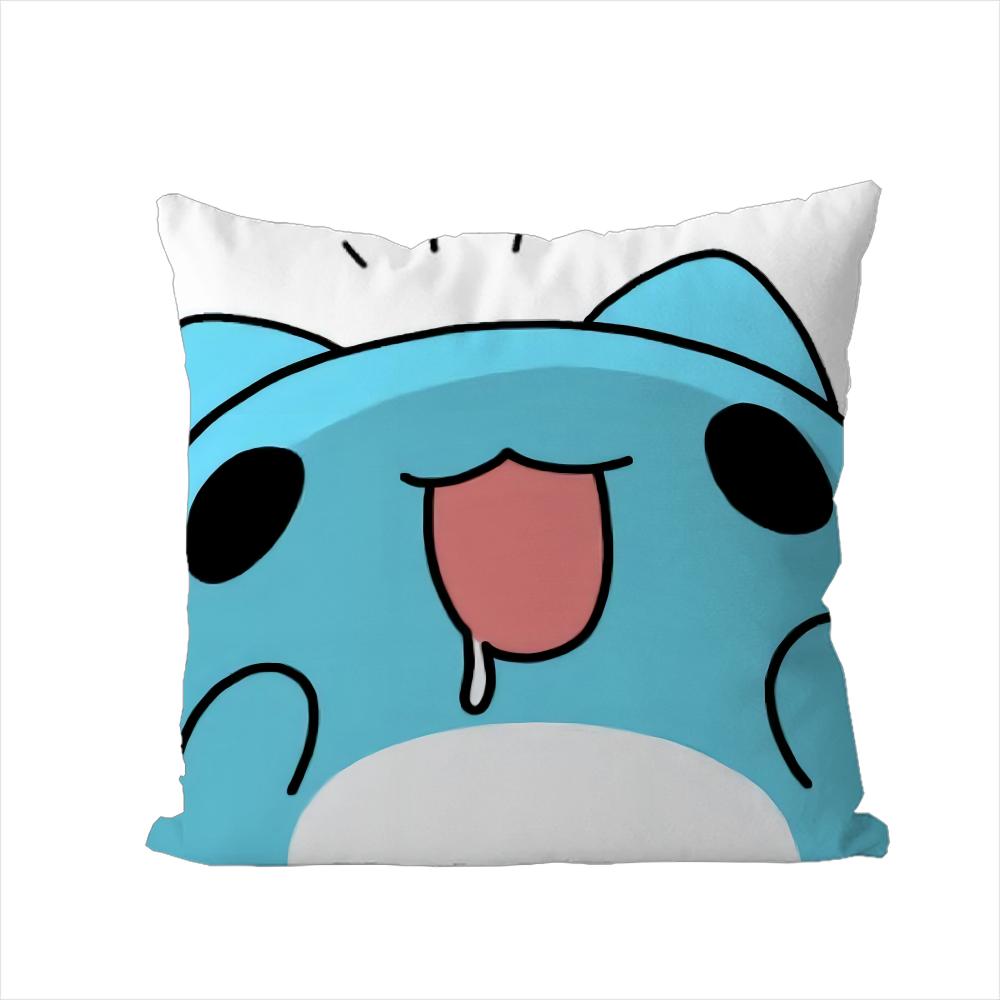 BBugcat Capoo Kuddfodral För Bil Soffa Dekorativt Hem Dubbelsidig Tryck Plysch Kvadratisk Kudde Överkast Kuddfodral