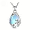 Elegant Moonstone Teardrop Pendant Necklace Suitable for Daily Wear and As a Gift