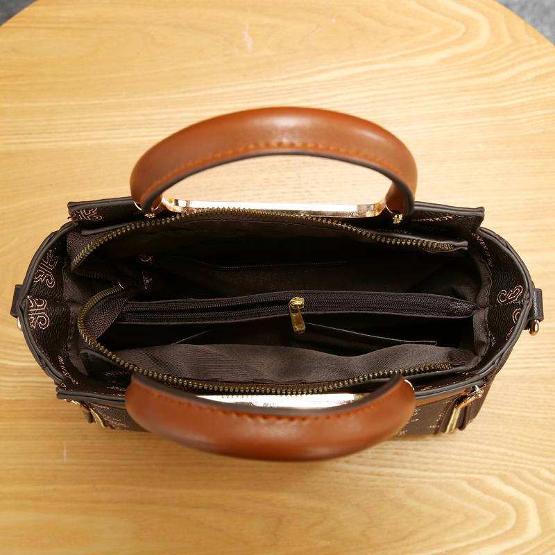 Geantă elegantă cu imprimeu vintage pentru femei Geantă crossbody cu textura versatilă, un singur umăr pentru călătorii