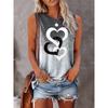 South American Style Women's Casual Three Heart Printed Vest