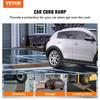 Curb Ramp, 2.6" Rise Rubber Driveway Ramps, Heavy Duty 33069 Lbs Weight Capacity Threshold Ramp, Curbside Bridge Ramps for Loading Dock Garage