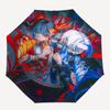 1pc Outdoor Umbrella with "Rumbling" Artwork - Automatic Opening/Closing, Portable 3-Fold Design, 8-Rib Iron Frame - Perfect Gift for Fans, Trave