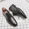 2024 Spring & Fall Men's Large-Size Lace-Up Oxford Leather Shoes - Black Professional Office Formal