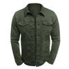 Jeansjacke, lässig, einfarbig, Reverskragen, Strickjacke, Knopfleiste, Cargojacke für Herren