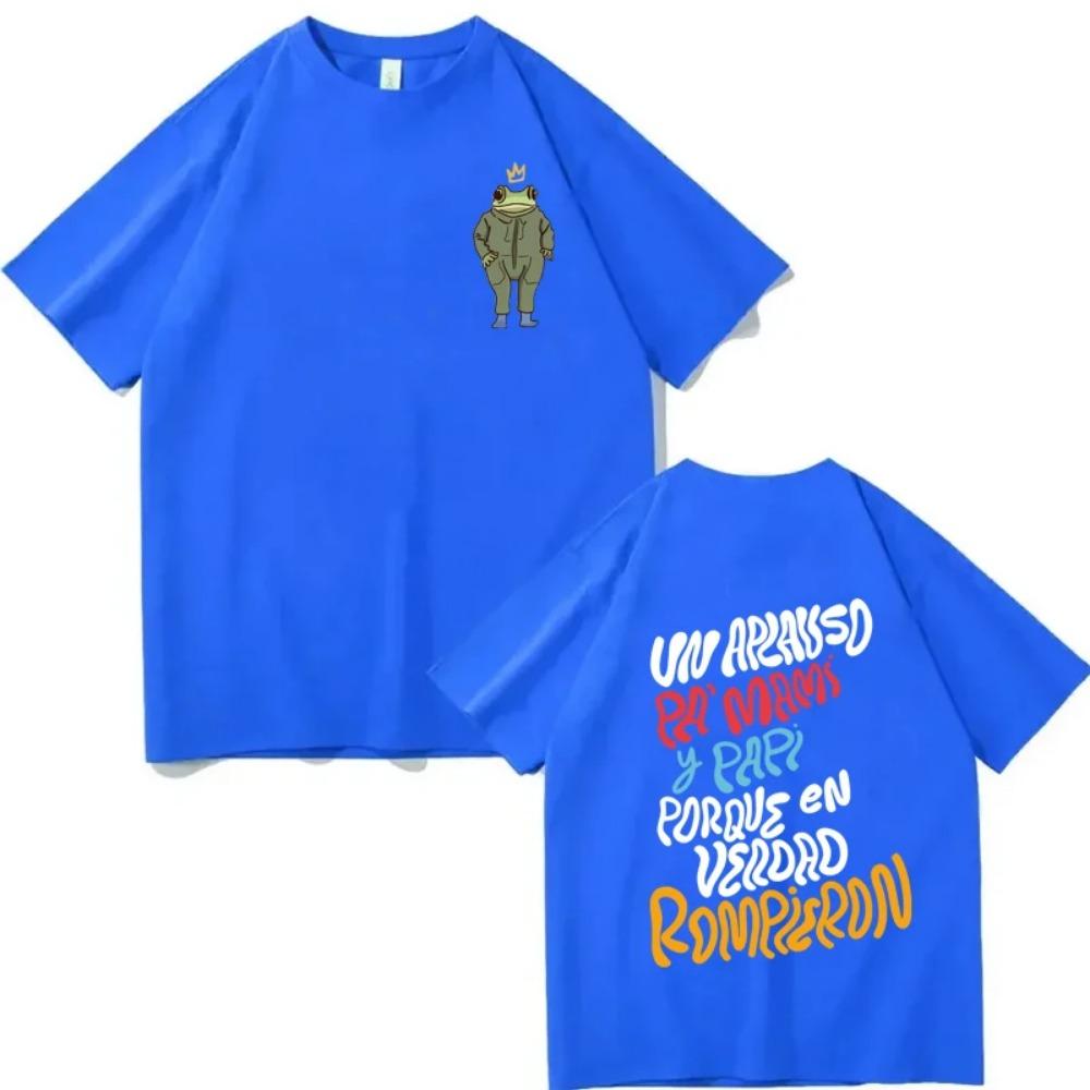 Bad Bunny Printed Cotton T Shirt Men's Clothing Casual Fashion Short Sleeved Top Women Harajuku High Quality Street Wear Short Sleeved Shirt
