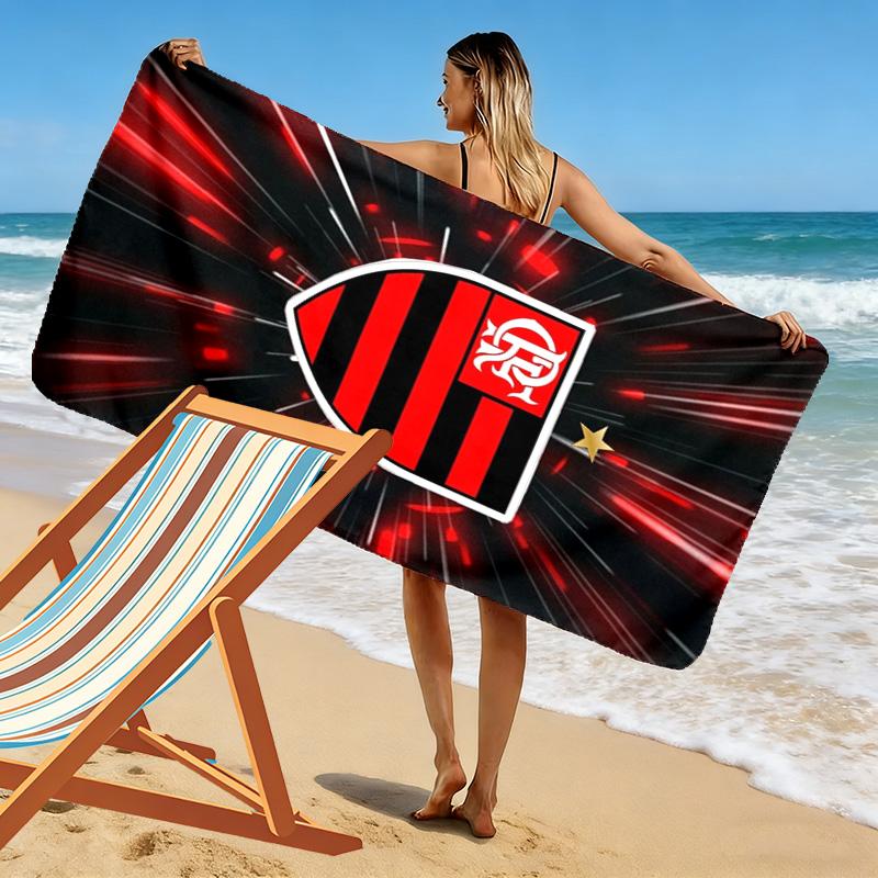 Flamengo Aufdruck Strandtuch, Großes Weiches Schnelltrocknendes Handtuch für Strand Camping Schwimmen