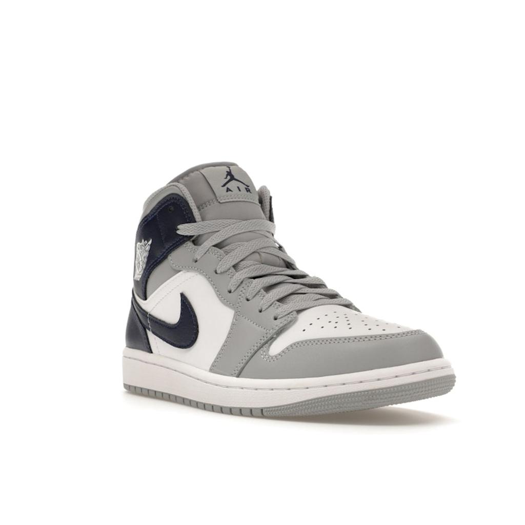 Air Jordan 1 Mid Wolf Grey Midnight Navy Men Sneakers White DQ8426-104