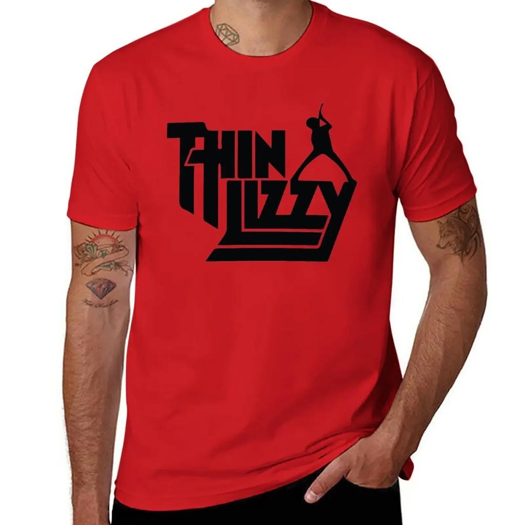 Thin Lizzy הכי טוב חולצת טי Thin Lizzy חולצת טריקו שרוול קצר חולצות קיץ בגדים חמודים חולצות טי גרפיות לגברים