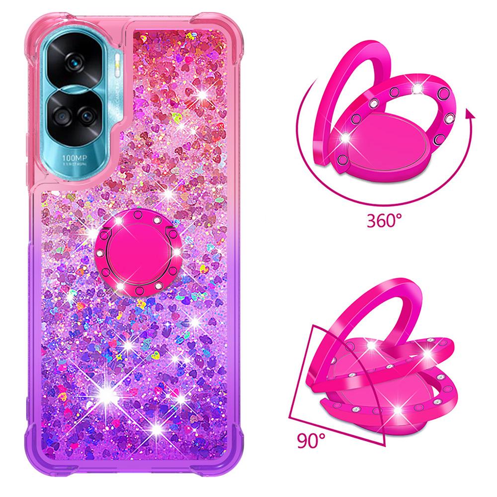 Glitter Case with Built-in Rotation Magnetic Ring Kickstand Holder