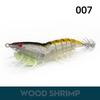 Luminous Wooden Shrimp Squid Hook with Beads and Soft Foot Lure for Sea Fishing and Lobster Bait