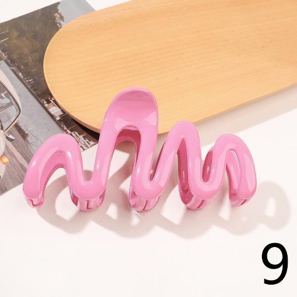 Fashion High Ponytail Hair Clip Pure Color ABS Shark Hair Claw Women Back Head Frosted Girl Hairpin Anti-sagging Hairstyle