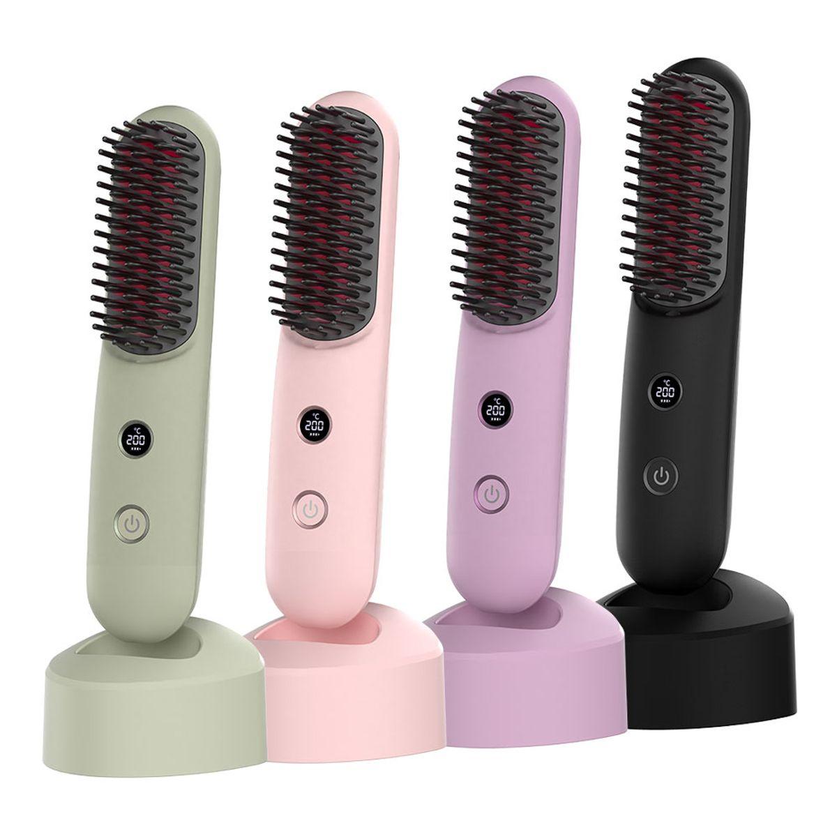 Negative Ion Portable Cordless Hair Straightener ST-RHS100 Olive green