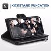 Applicable to iPhone14 mobile phone leather case 13Pro solid color nine-card zipper wallet protective case 12ProMax case