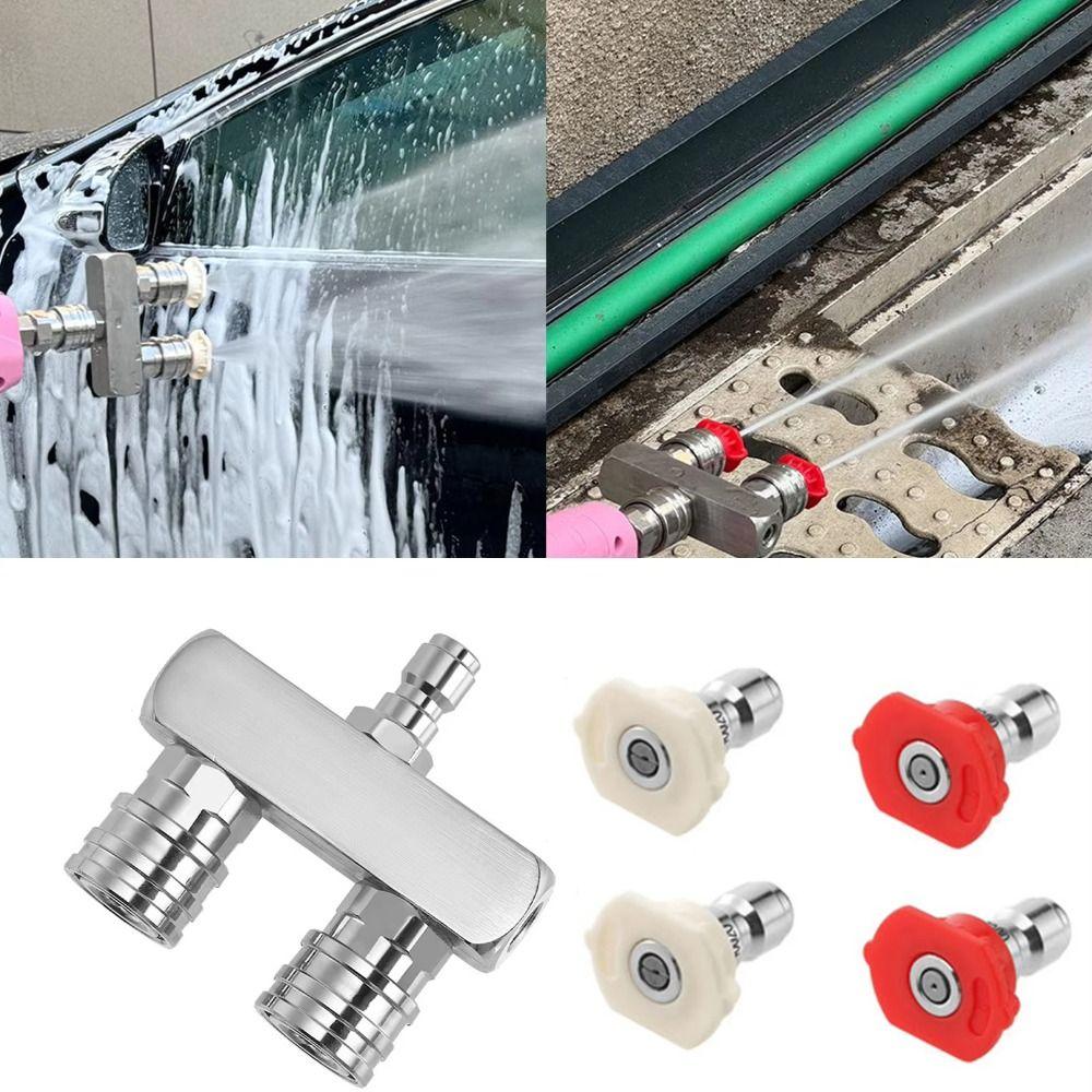 4000 PSI Power Washer Nozzle Quick Connector Dual Nozzle  Pressure Cleaning