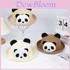 Panda Cartoon Zonnehoed Voor Kinderen En Volwassenen Met Brede Rand Ademend Stro Zomer Buitenkleding