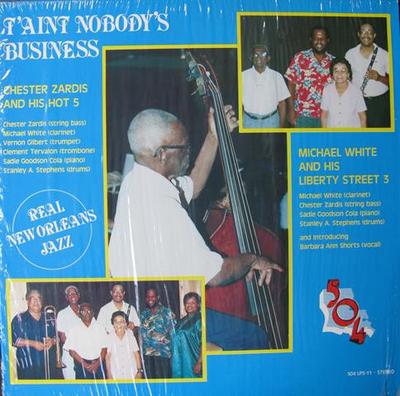 LP Record CHESTER ZARDIS & HIS HOT 5 - MICHAE - T'aint Nobody's Business 504LPS11 504 Records 1985 US Jazz Used