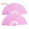 2Pcs Solid Color Folding Fan Kung Fu Stage Dance Performance Large Handheld Fan Portable Lightweight Summer Cooling Fan Decoration Party Accessories