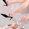 Women Shoe Belt Rhinestone High Heels Shoelaces Free Triangle Bundle Ankle Holding Loose Anti-skid Bundle Laces Tie Straps Band