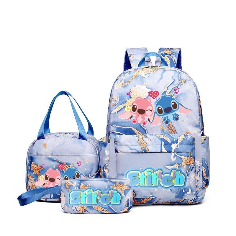 Student Schoolbag Three-Piece Set, Wear-Resistant And Breathable Large-Capacity Backpack, Youth Travel Backpack, Computer Bag
