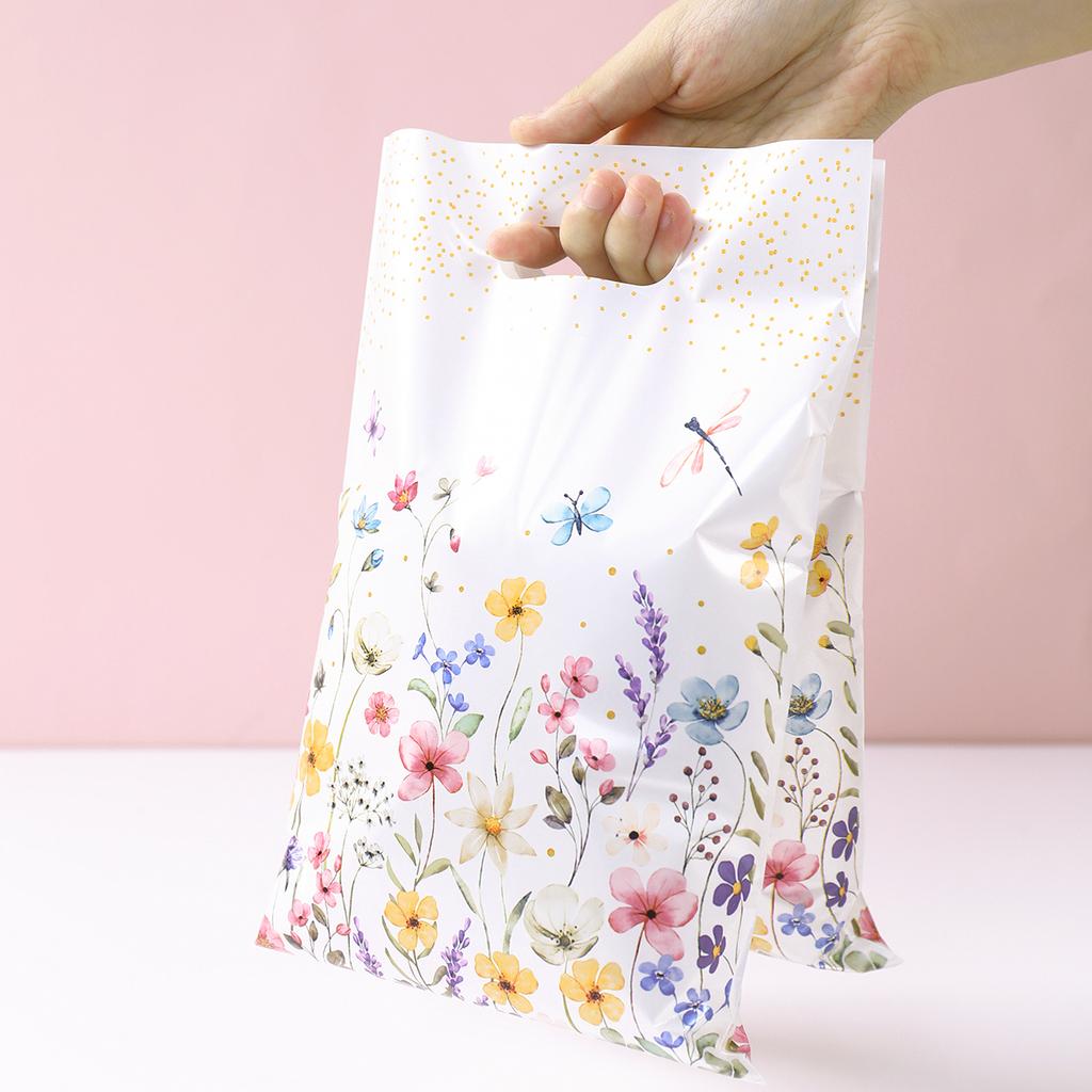 10pcs Handbag Candy Bags Wildflower Spring Birthday Party Gift Packing Bag 1st Birthday Baby Shower Girl Party Supplies