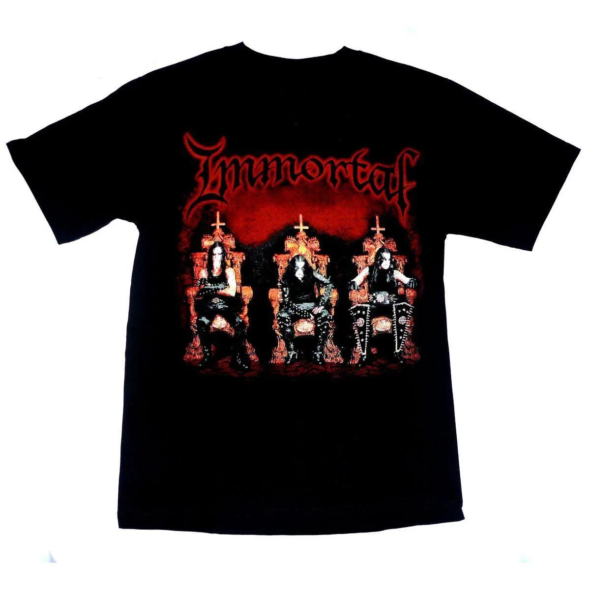 Men s and Women s T-shirts Vtg Immortal - Demons Of Metal Cotton Black XXL