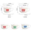 Ceramic Noodle Bowl Soup Bowl with Lid Salad Lunch Box Large Capacity Food Container Office School Dormitory Camping Supplies