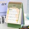 Monthly Organizer for Desk 2027 Calendar, Standing Flip Desktop Minimalist Gold Foil Cover Academic Year Calendar Planner, Thick Paper Note