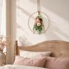 Artificial Flower Wreath, Sustainable Hanging Ornaments, with Elegant Flower Decorations for Bedroom Living Room Balcony Cafe Nursery