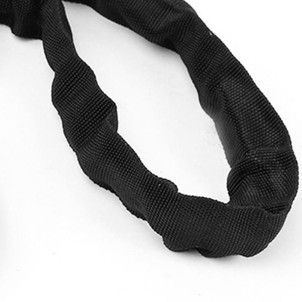 Bike Lock Steel Oxford Cloth Corrosion Resistance Anti Theft Bike Chain Lock Black