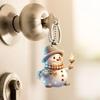 Handheld Cute Candle Snowman Pattern Acrylic Pendant For Decoration Christmas