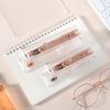 Manual Paper Stapler Rose Gold Book Binding Machines Durable Transparent Stapler  Student