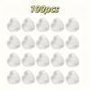 50/100pcs Heart-Shaped Plastic Cosmetic Jar Set Empty Clear Containers Mini Refillable Plastic Boxes with Lids for Sample Powder