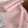 Winter Narrow Scarf 100% Wool Scarf Hot Selling Solid Color Scarf Men's and Women's Universal Warm and Cold Proof Scarf Poncho