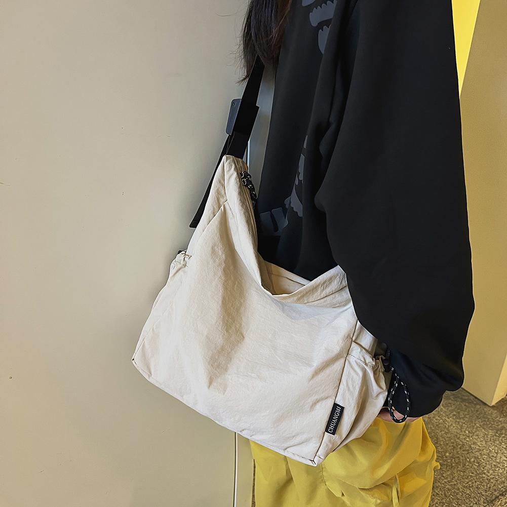 Women Nylon Crossbody Bag Stylish Large Capacity Shoulder Bag With Adjustable Strap Zip Underarm Bag For Shopping Work Daily Use