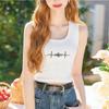 2026 Women's Sexy Letter Print Camisole Top: Short, Versatile Cropped Vest