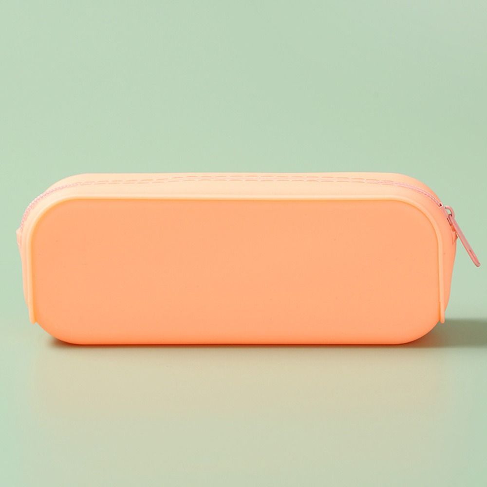 Single Layer Colorful Creative Storage Box Pencil Bag Silicone Pencil Case Stationery Box