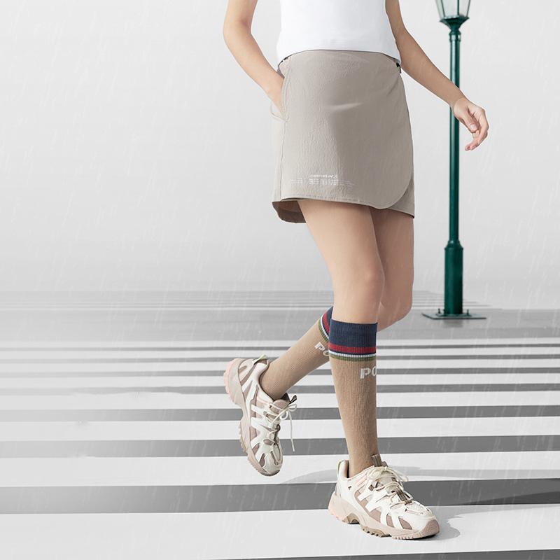 Li Ning CF Buchstaben Mid Waist Rock Bequemer Freizeitrock Damen Röcke Schwarz ASKU150-1