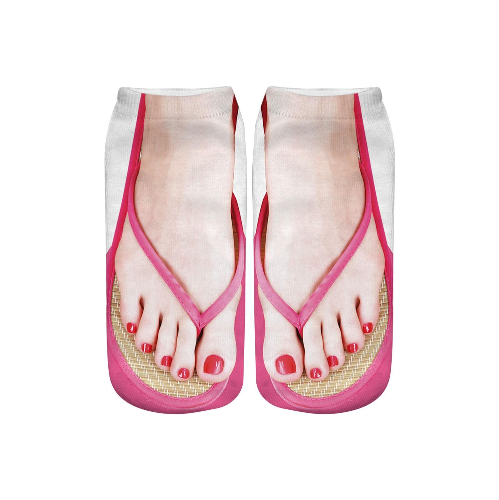 

Носки с 3D принтом 20 см, забавные шлепанцы, носки, холщовые забавные креативные носки One Size