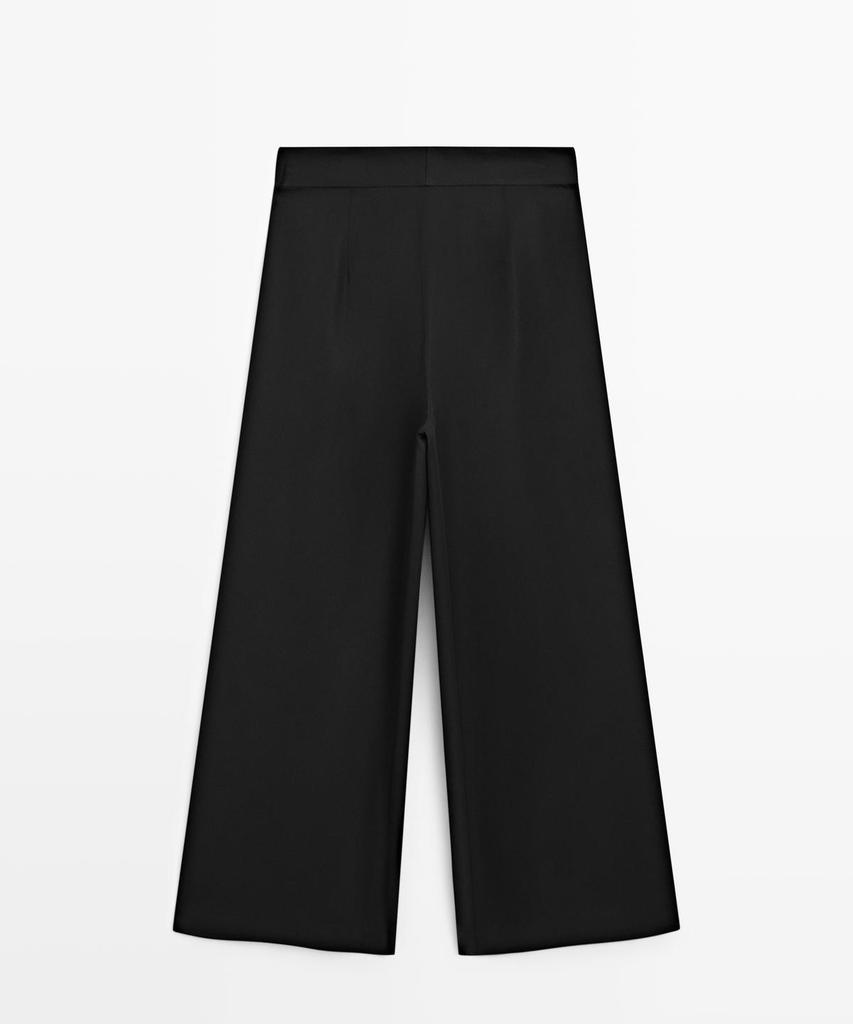 Masimodutti Pintuck Detail Satin Pants