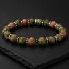 Unakite Jasper Beads Bracelet : 8mm Round Gemstone Chakra Bracelet, Handmade Jewelry For Women CSB-33