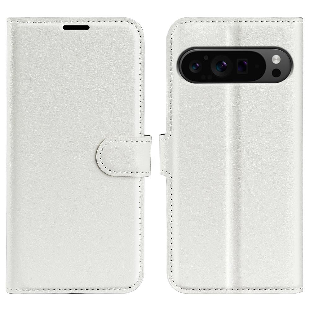 For Google Pixel 9 Pro XL Case Litchi Texture Protective Leather Folio Phone Cover