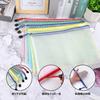 SANNIX Zipper File A4 Mesh 5 with Label for Receipt Office and 20-Pack Bags, Cases, Colors, Waterproof, Stickers, Files, Supplies, Organization,