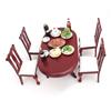 Doll House Chair Table Model Dining Set Realistic Table Dollhouses Chair Realistic Play Chair Realistic 1:12 Model Toy