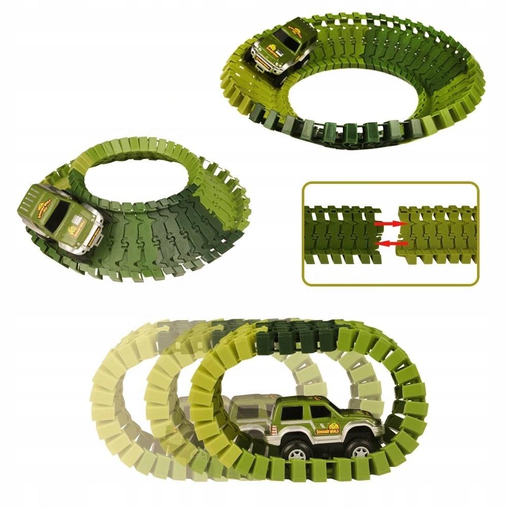 Large Race Track Dinosaur Building Blocks Dino T-Rex Track 140