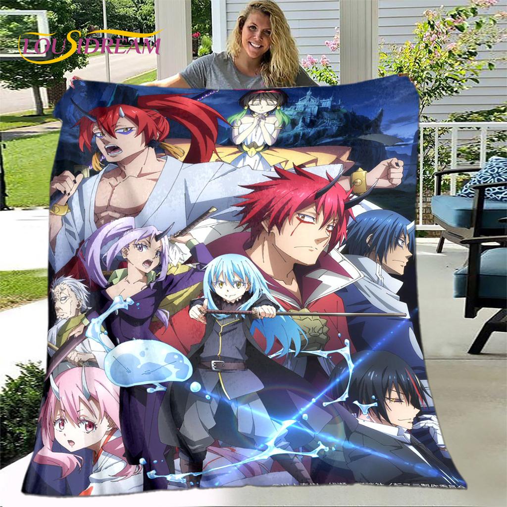 I Got Reincarnated As A Slime Anime Soft Plush Blanket,Flannel Blanket Throw Blanket for Living Room Bedroom Sofa Picnic Cover