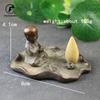 Pure Copper Buddha Monk Home Decorations Living Room Decor Crafts Accessories Antique Brass Incense Burner Desktop Ornaments
